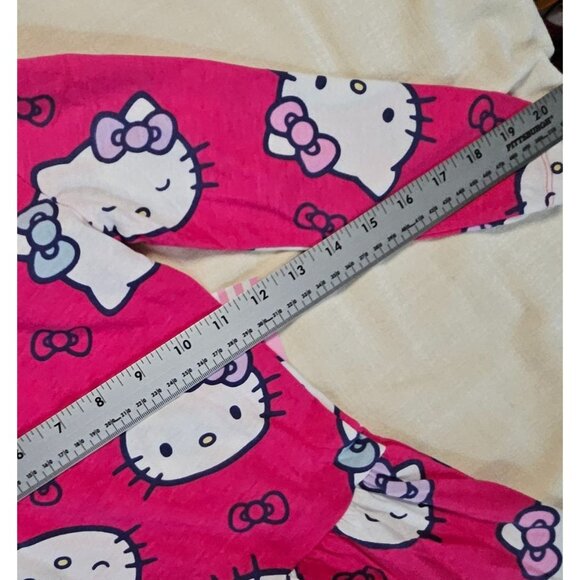 Hello Kitty Girls Pink Long-Sleeve Dress With Ruffled Skirt Size 3T Made By Sanr - Picture 8 of 8